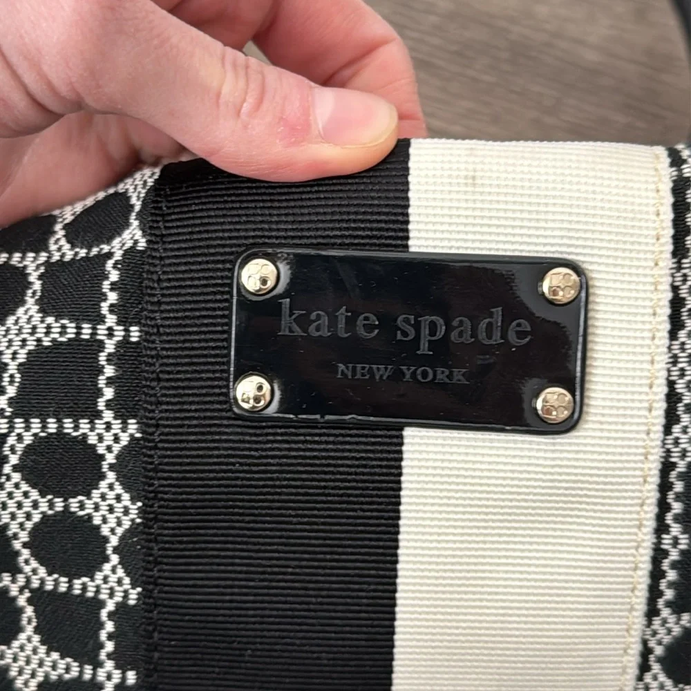 kate spade Black and White Patterned Tote